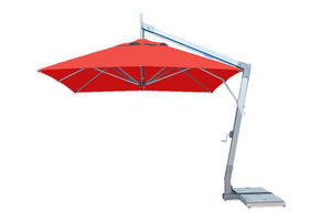Bambrella Square Hurricane Side Wind Aluminum Manual Lift Cantilever Umbrella
