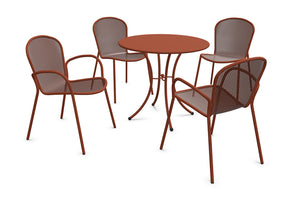 5 pc EMU Ronda 2.0 Dining Set with Kiss 32" Round Table