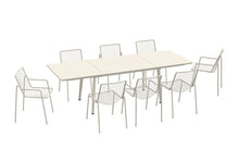 9 pc EMU Rio Dining Set with Plus4 63"/106.5" Steel Extension Table