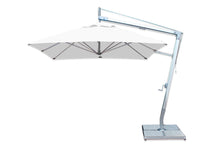 Bambrella 8.5' Square Santa Ana Side Wind Aluminum Manual Lift Cantilever Umbrella