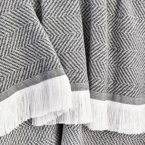 Sunbrella Herringbone Indoor/Outdoor Throw