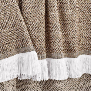 Sunbrella Herringbone Indoor/Outdoor Throw